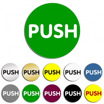 Produktbild: PUSH, Türschild, versch. Größen