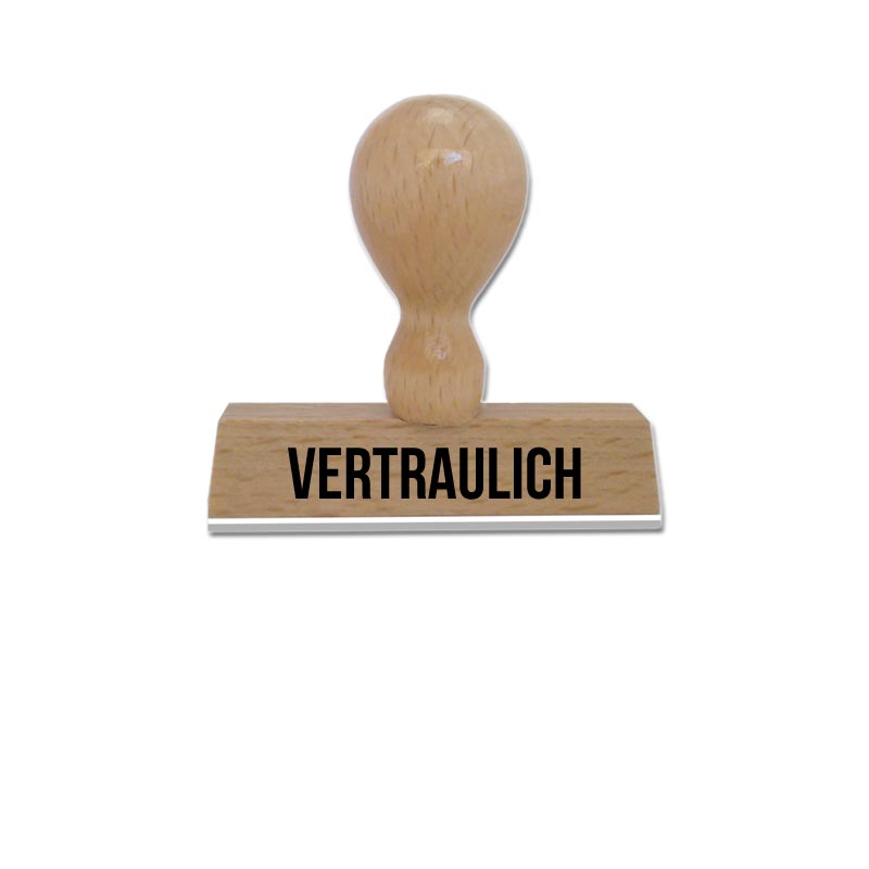 Produktbild: VERTRAULICH - Textstempel aus Holz