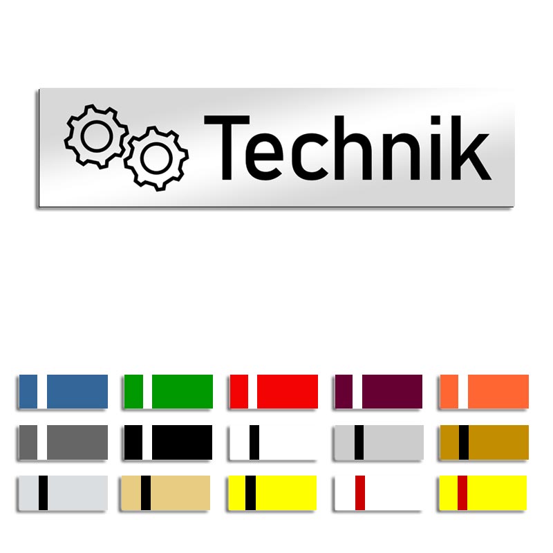 Produktbild: Technik, Türschild mit Symbol, 160x40mm