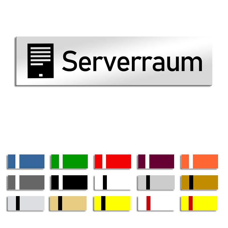 Produktbild: Serverraum, Türschild mit Symbol, 160x40mm