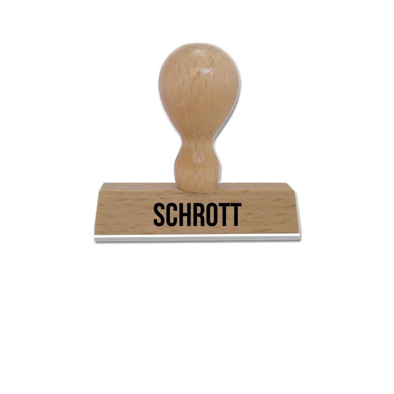 Produktbild: SCHROTT - Textstempel aus Holz