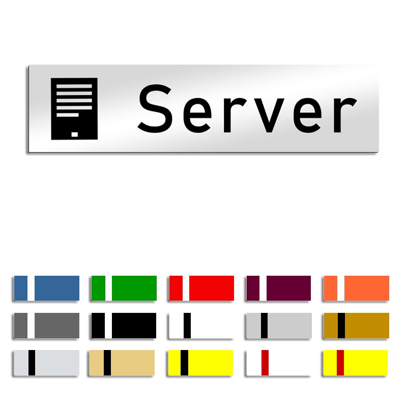 Produktbild: Server, Türschild mit Symbol, 160x40mm