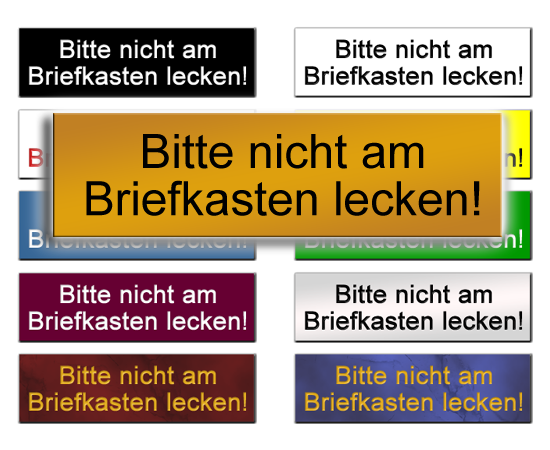 Produktbild: Bitte nicht am Briefkasten lecken! - 70x20mm