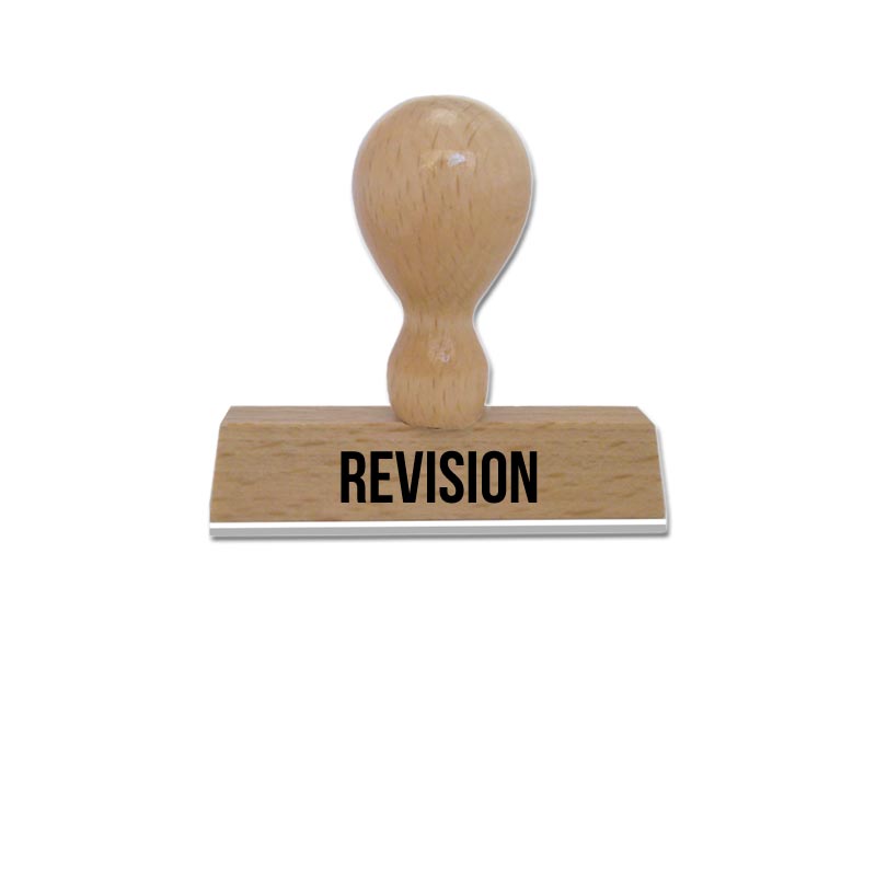 Produktbild: REVISION - Textstempel aus Holz