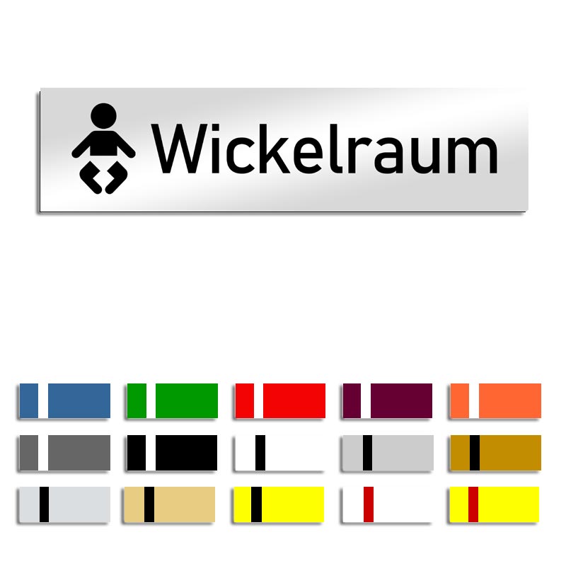 Produktbild: Wickelraum, Türschild mit Symbol, 160x40mm