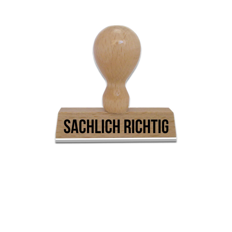 Produktbild: SACHLICH RICHTIG - Textstempel aus Holz