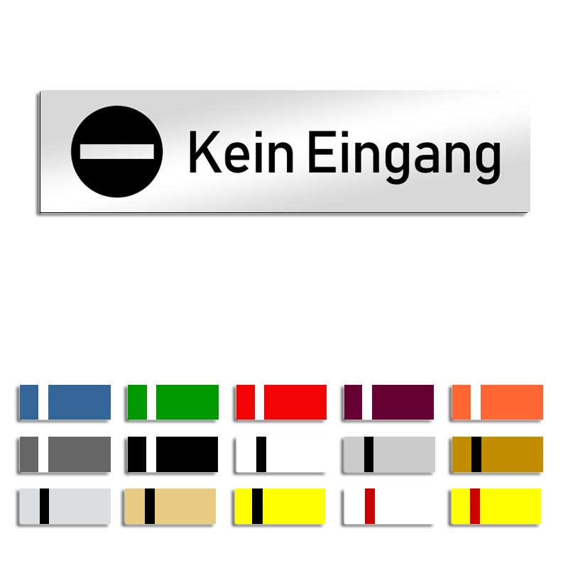 Produktbild: Kein Eingang, Türschild mit Symbol, 160x40mm
