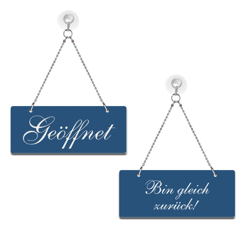 Produktbild: Geöffnet / Bin gleich zurück! - Schreibschrift