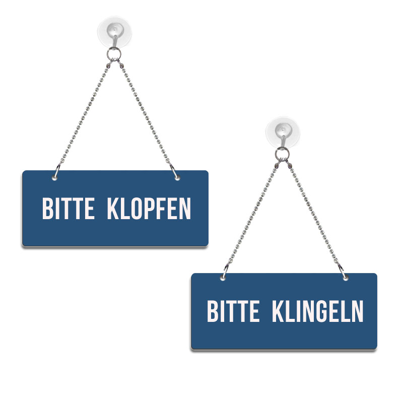 Produktbild: Bitte klingeln/Bitte klopfen - Graviertes Wendeschild