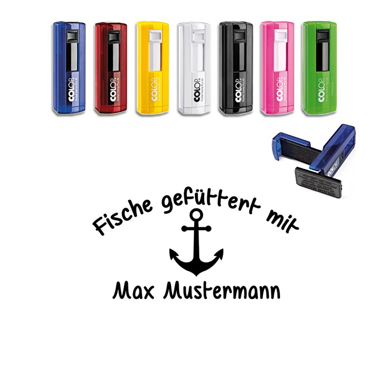 Produktbild: "Anker" - Taucherstempel mit Wunschnamen