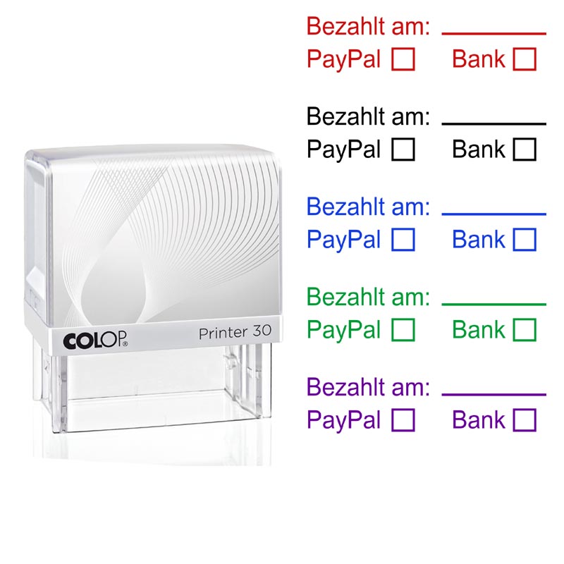 Produktbild: Bezahlt am: PayPal, Bank