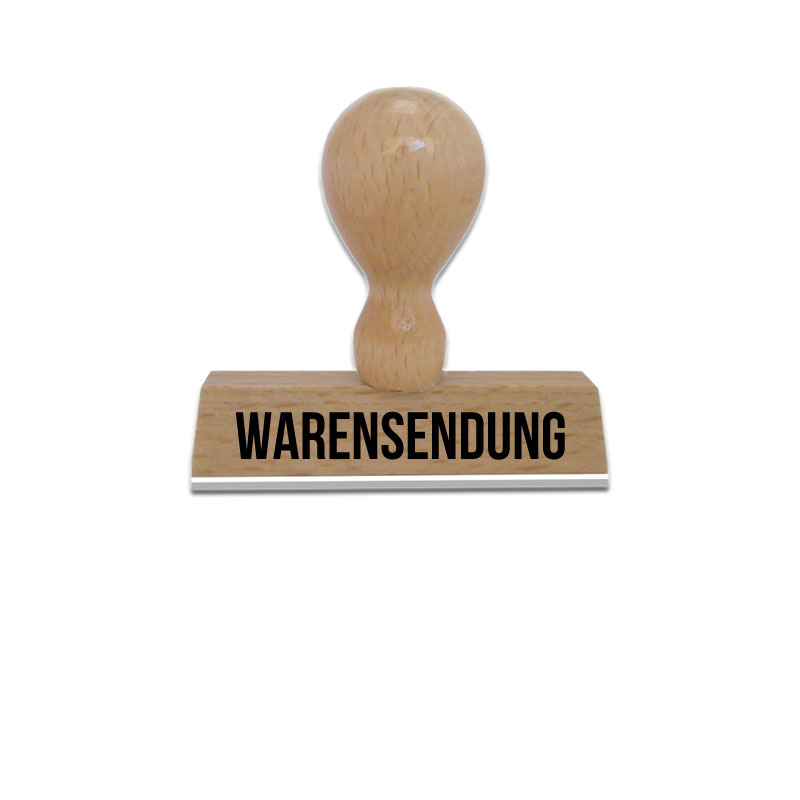 Produktbild: WARENSENDUNG - Textstempel aus Holz