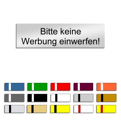 Produktbild: Bitte keine Werbung einwerfen - 70x20mm