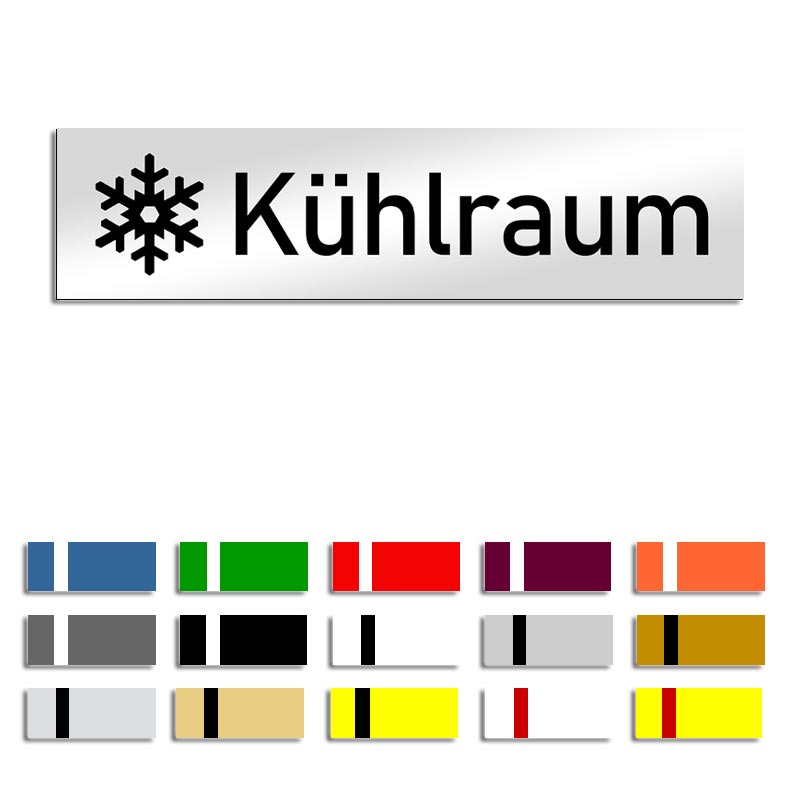 Produktbild: Kühlraum, Türschild mit Symbol, 160x40mm