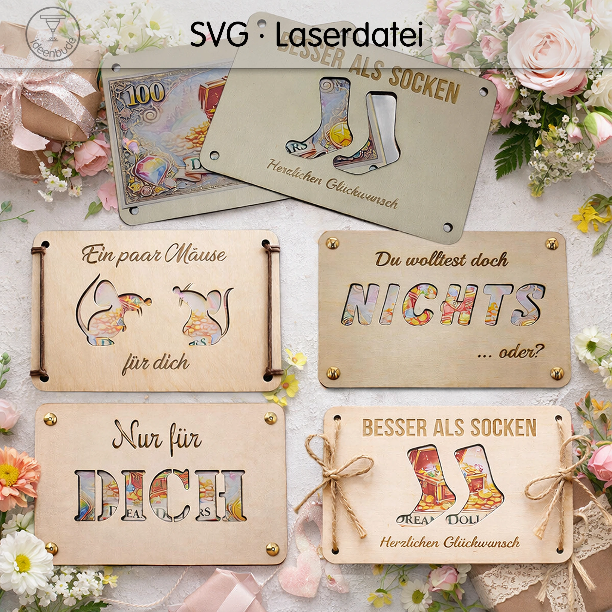 Geldgeschenkset - Laservorlage