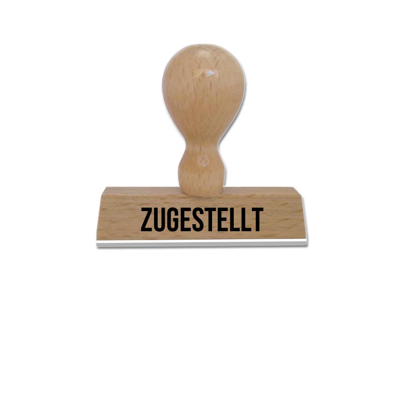 Produktbild: ZUGESTELLT - Textstempel aus Holz