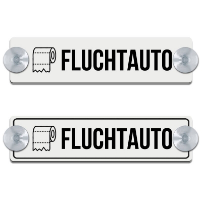 Produktbild: Fluchtauto mit Toilettenpapiermotiv