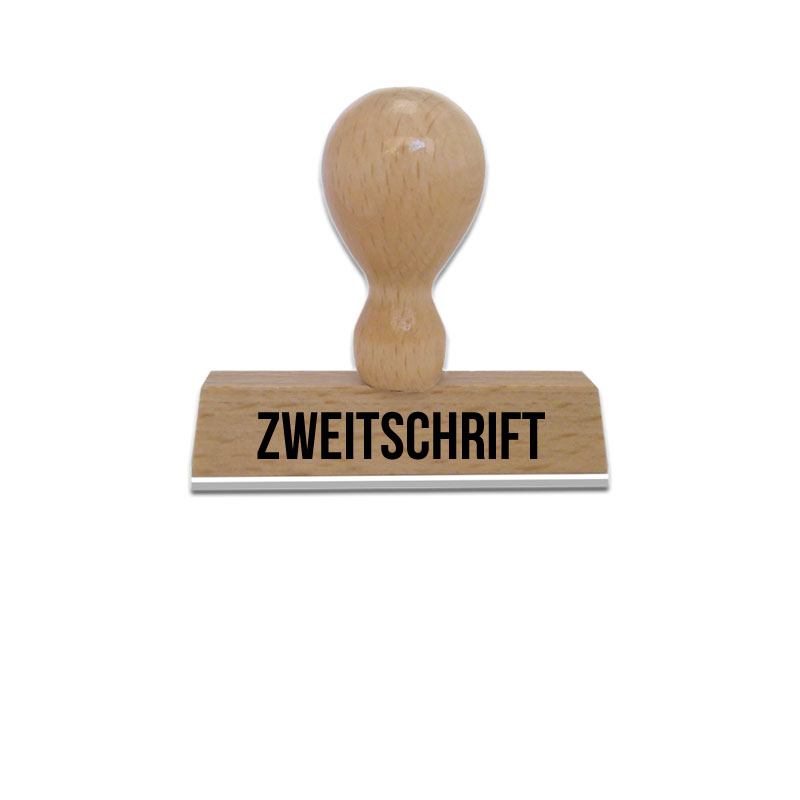 Produktbild: ZWEITSCHRIFT - Textstempel aus Holz