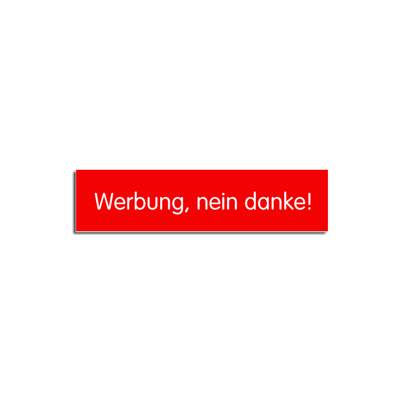 Produktbild: Werbung, nein danke! - 60x15mm